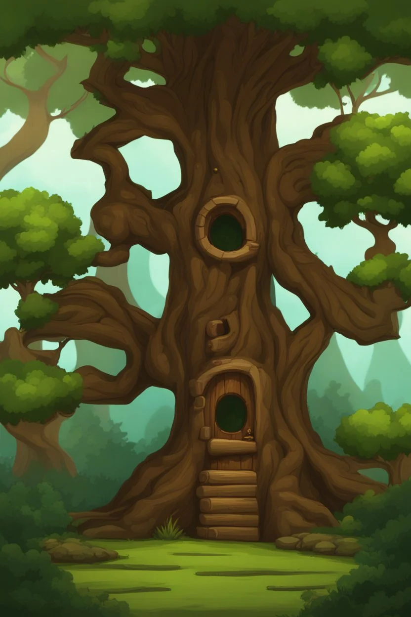 a tree portal door for the 2d sidescroller game