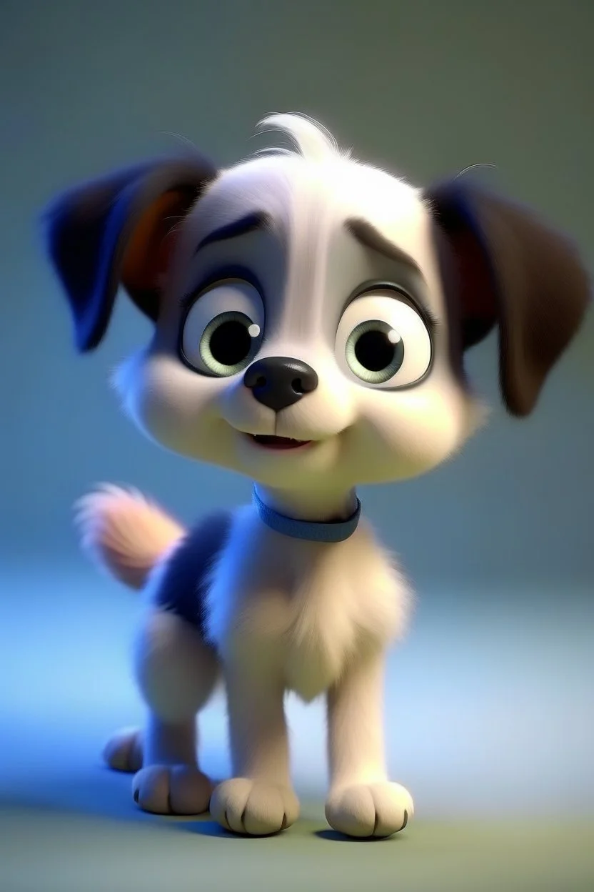 Little cute dog, pixar style