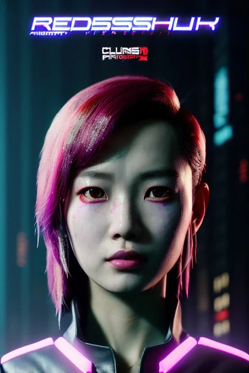 Blade runner portrait, Asian cyber woman:: symmetry photography, cyberpunk, pink hair, makeup, long line eye, light iris, :: latex coat :: cinematic, Ultra realistic, dark scene, soft color, highly detailed, unreal engine 5, RTX, ultra detail, 3d, finely drawn, high definition.