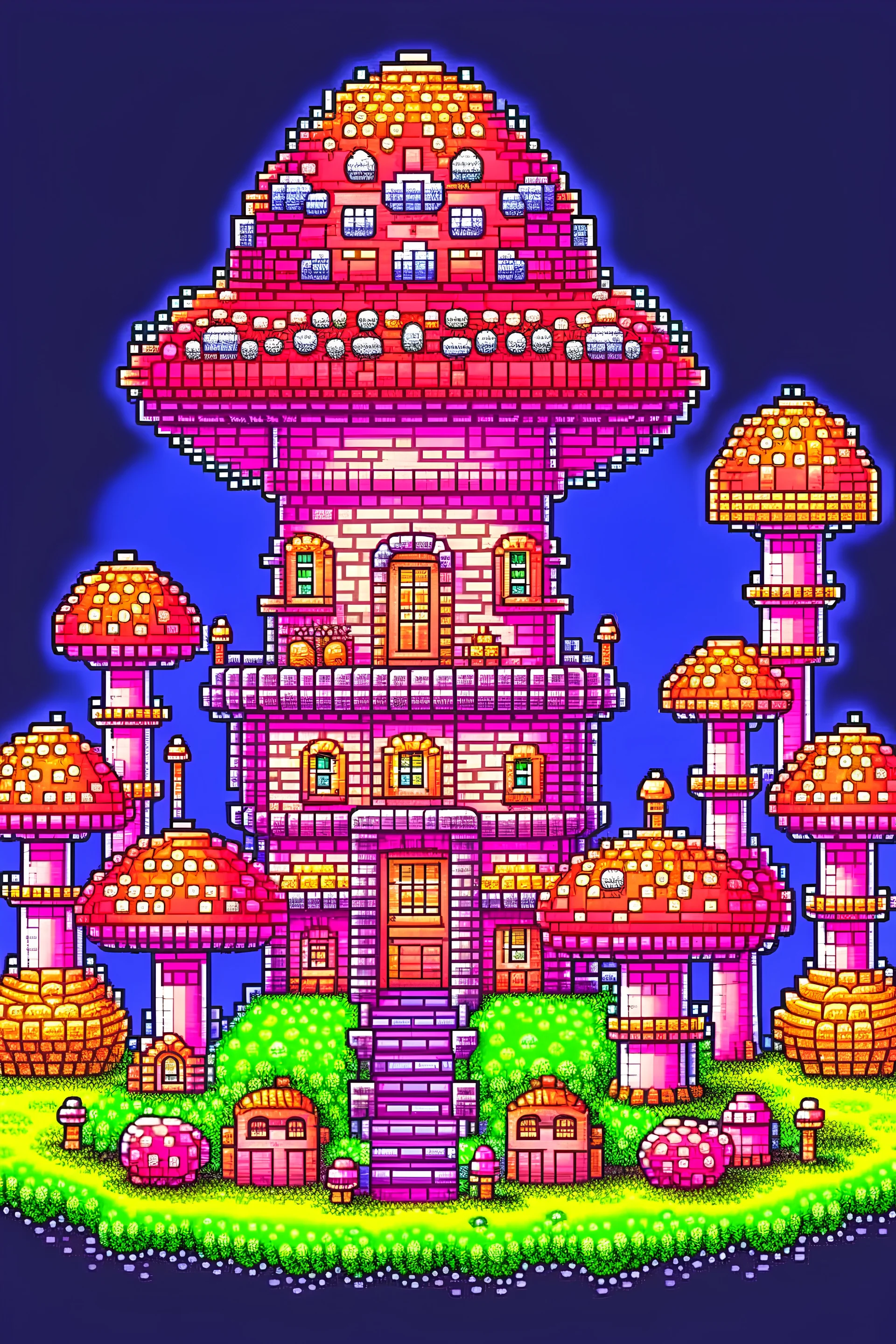pixel mushroom palace