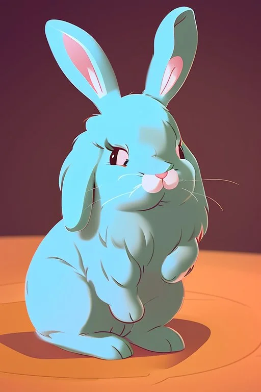 Cute animation drunk bunny