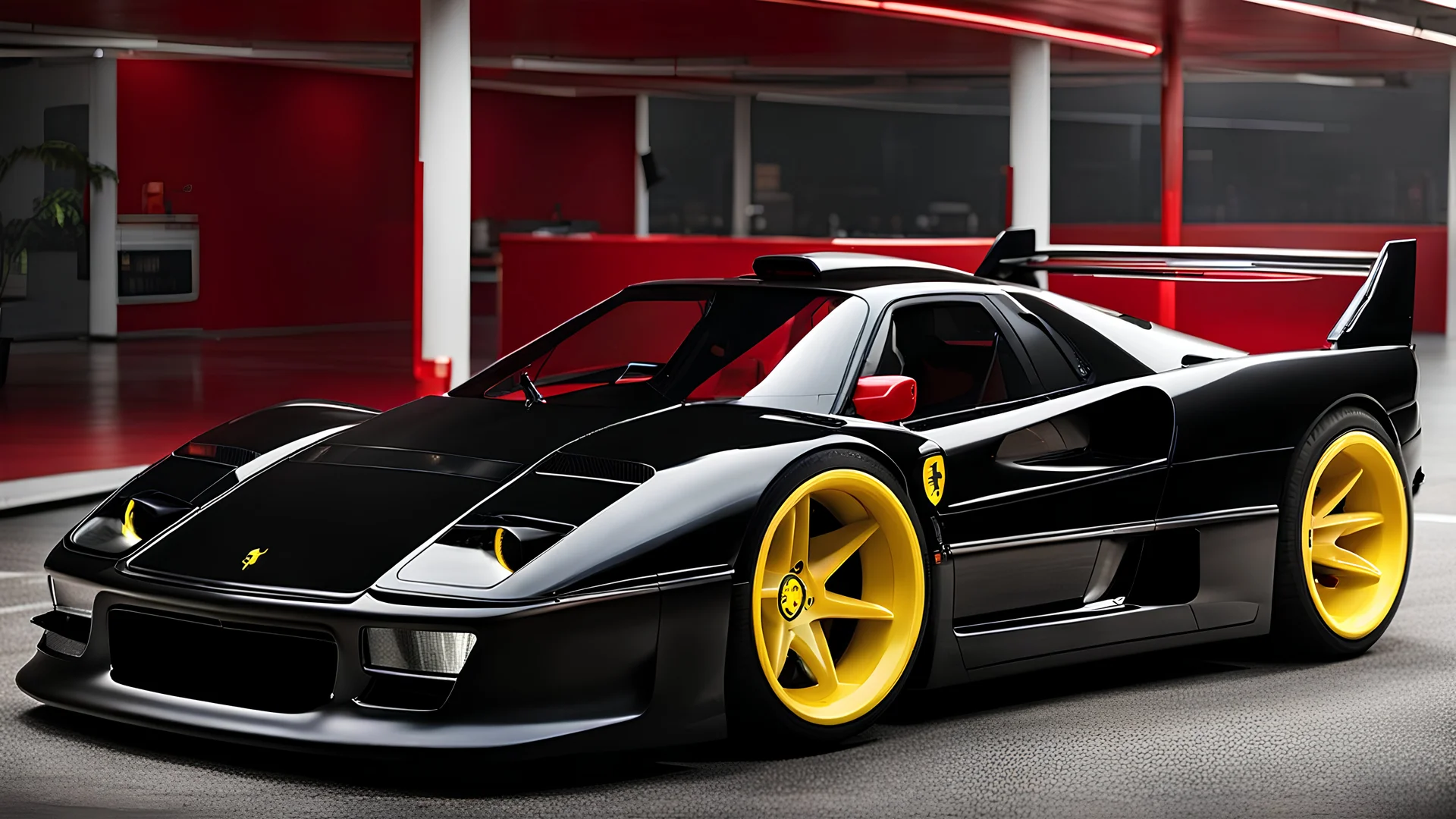 Ferrari F40 Modernized Cyberpunk fast on road