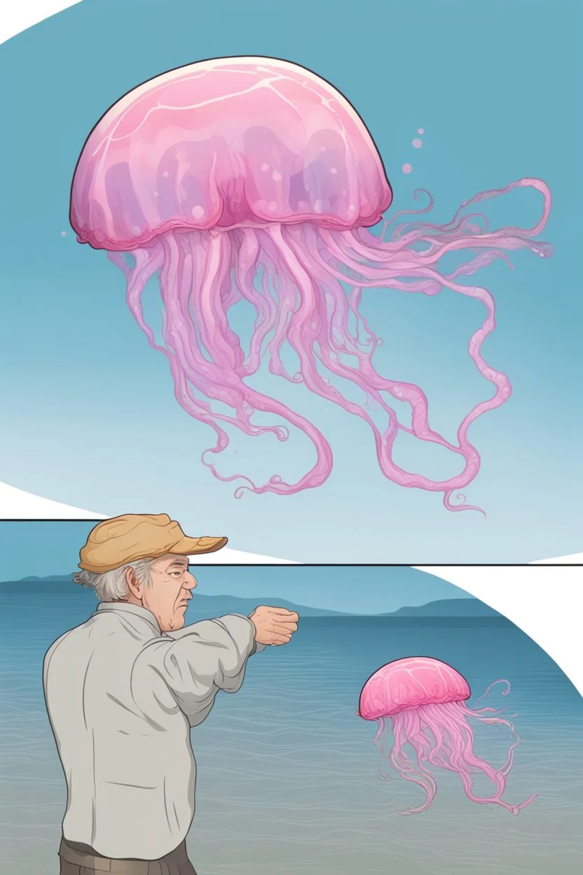 a half man, half jellyfish hybrid