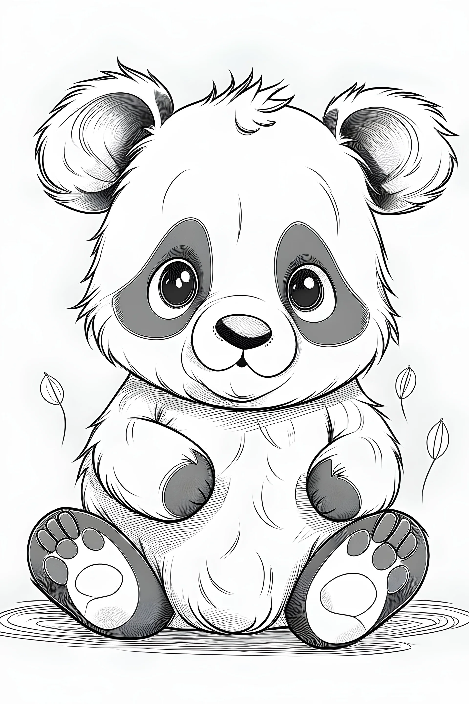 Buy Floral Baby Panda Print, Baby Animal Poster, Nursery Animal Line Drawing,  Girls Room Wall Decor, Printable Panda Art, Panda Bear Wall Art Online in  India - Etsy