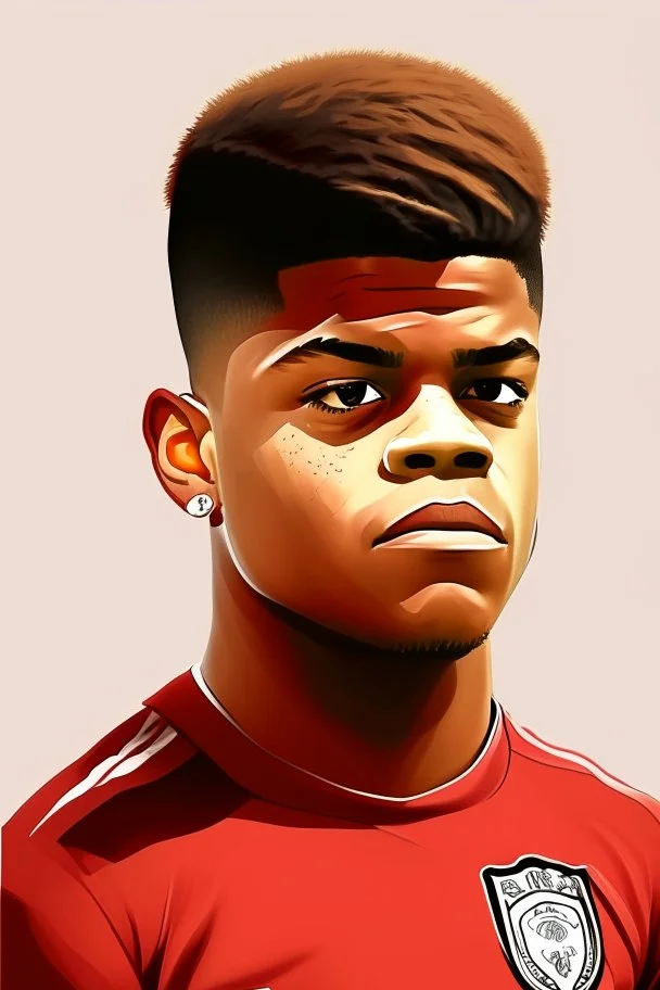 Leon Bailey Footballer ,cartoon 2d