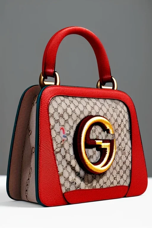 Gucci bag made by muppet face, Sesame Street style, retro style, photo studio, unreal engine 5, god lights, ray tracing, RTX, lumen lighting, ultra detail, volumetric lighting, 3d.