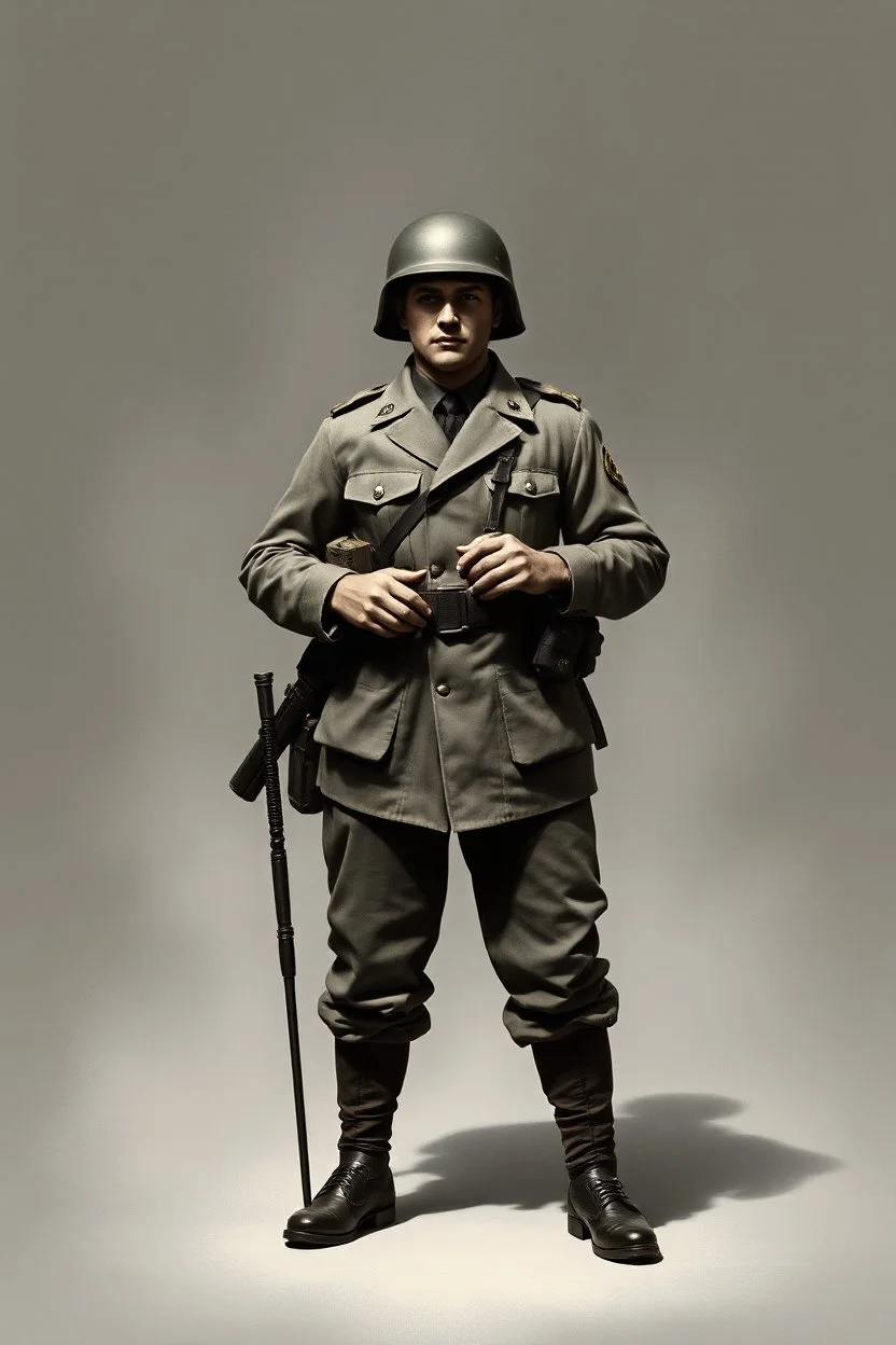 elite soldier in 1950 concept