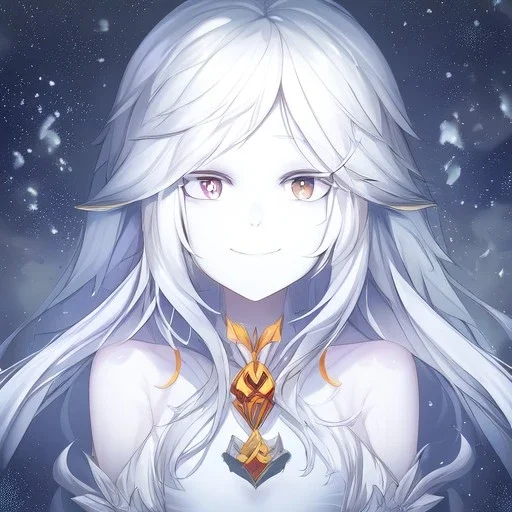 cosmic mage, elf, female, cosmic magic, long ears, white hair, face details, pale skin, jewellery, broad shoulders, sharp ears, cosmic clothes, cosmic eyes, ears shown, the cosmos in eyes, shining eyes, thin face, detailed ears, magical eyes, closed mouth, make up, smiling face, happy face, pointy ears