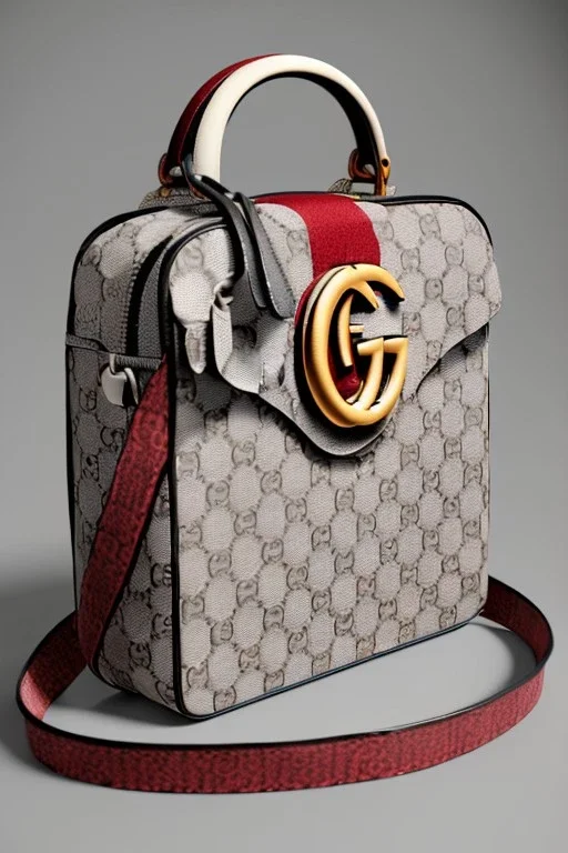 Gucci bag made by muppet face, Sesame Street style, retro style, photo studio, unreal engine 5, god lights, ray tracing, RTX, lumen lighting, ultra detail, volumetric lighting, 3d.