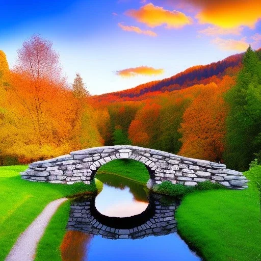 stone bridge in the mountains