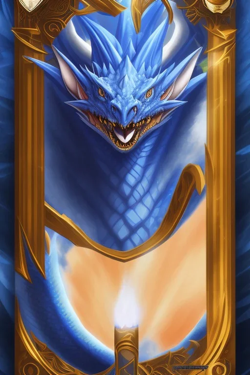 A Blue eyes withe dragon of yu gi oh,