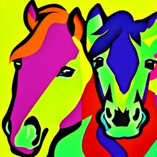 horses pop art