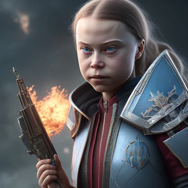  Greta Thunberg octane render, Sisters of Battle