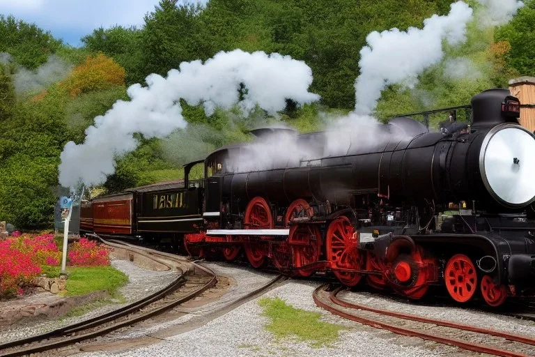 Fantasy steam train