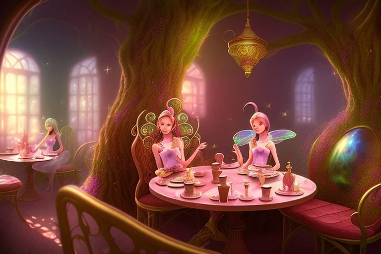 Magical fantasy fairy cafe