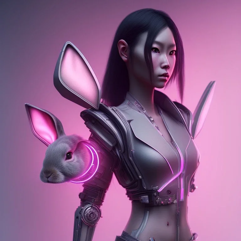 avatar image, cyberpunk Asian woman, rabbit mask, black pink color, highly detailed, concept art, smooth, unreal engine 5, god rays, ray tracing, RTX, lumen lighting, ultra detail, volumetric lighting, 3d, finely drawn, high definition, high resolution.