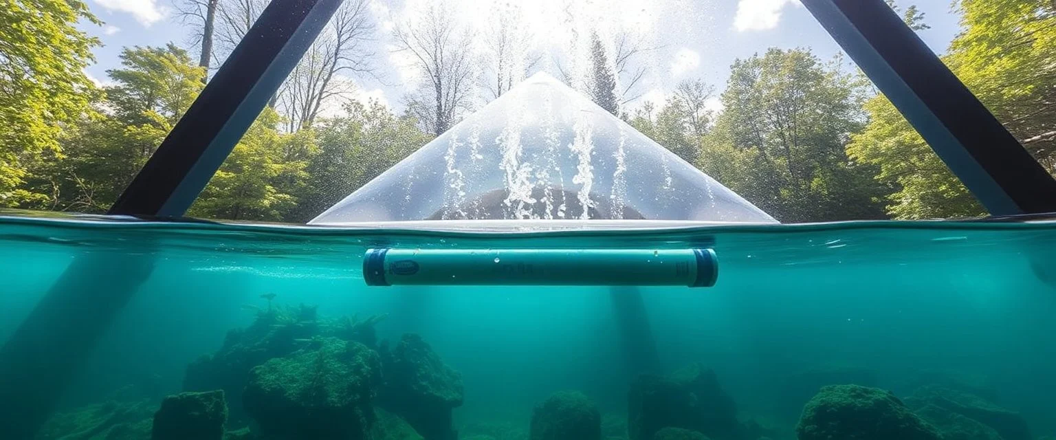 see thru water tube lift system by pyramid