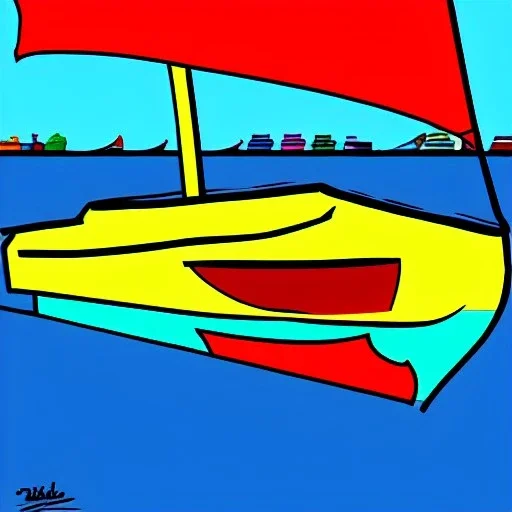 boat pop art