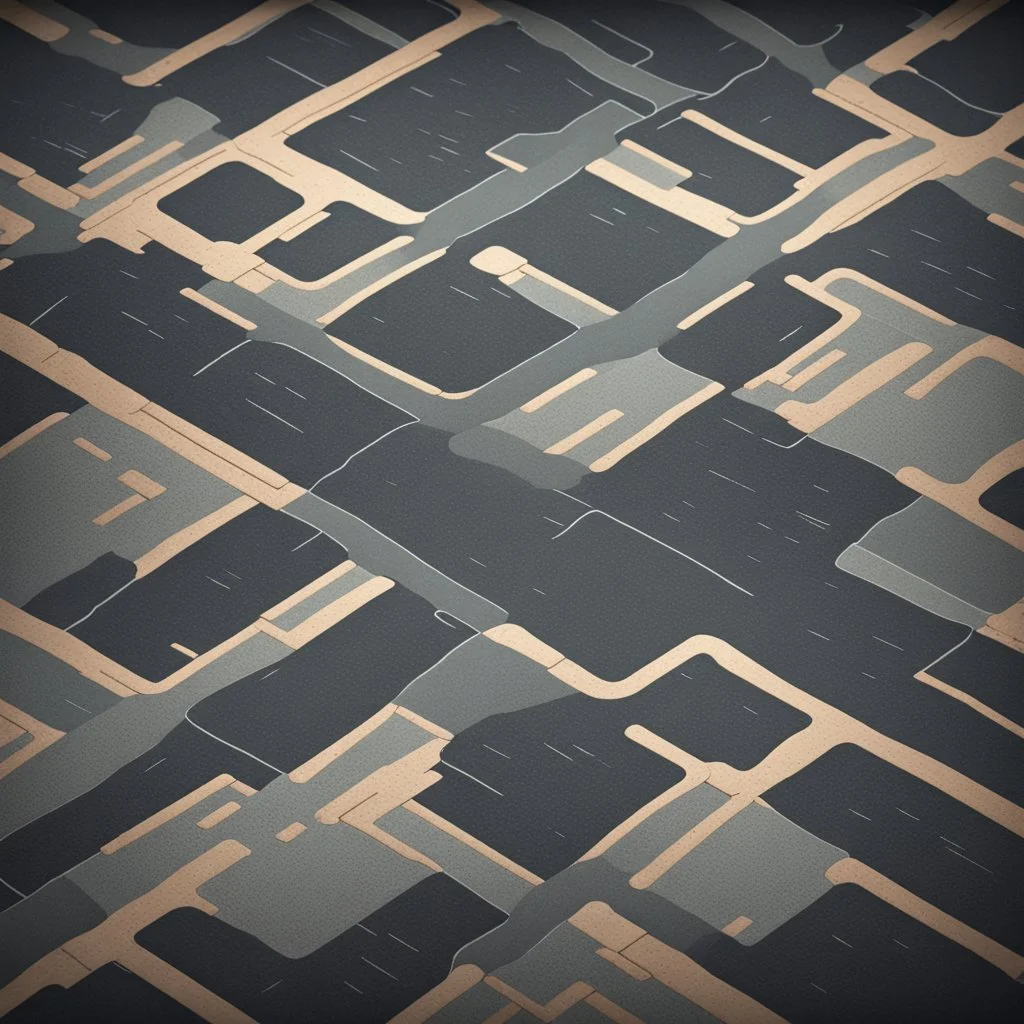 road stylized square block