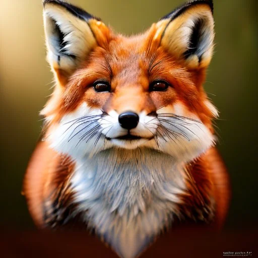 award winning portrait painting of a female anthropomorphic fox with fur instead of skin, (backlighting:1.4), digital painting, concept art, smooth, sharp focus, rule of thirds, intricate details, medium shot, (shallow depth of field:1.1), 4k, furry, fluffy, fursona, large tail, fluffly tail