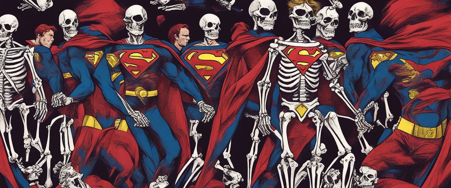 skeleton superman boxer