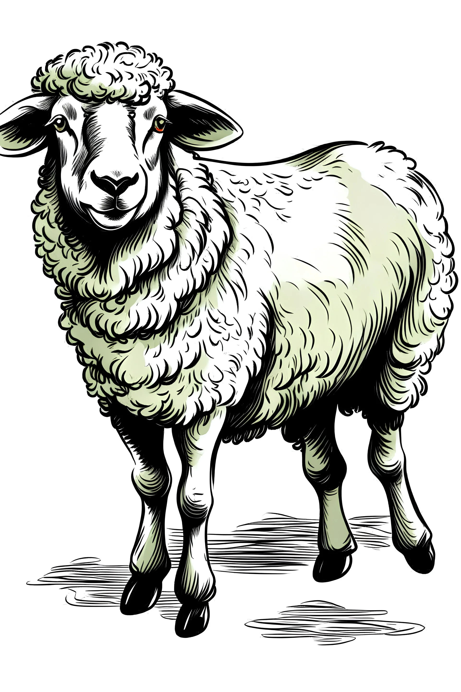 disegno clipart pecora