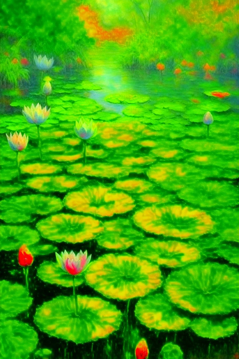 impressionism nature peace communication compassion tranquility water lillies birds