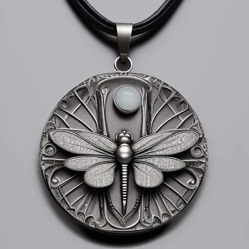 necklace with a simple, elegant design featuring a single, shimmering polyester in dragonfly pendant