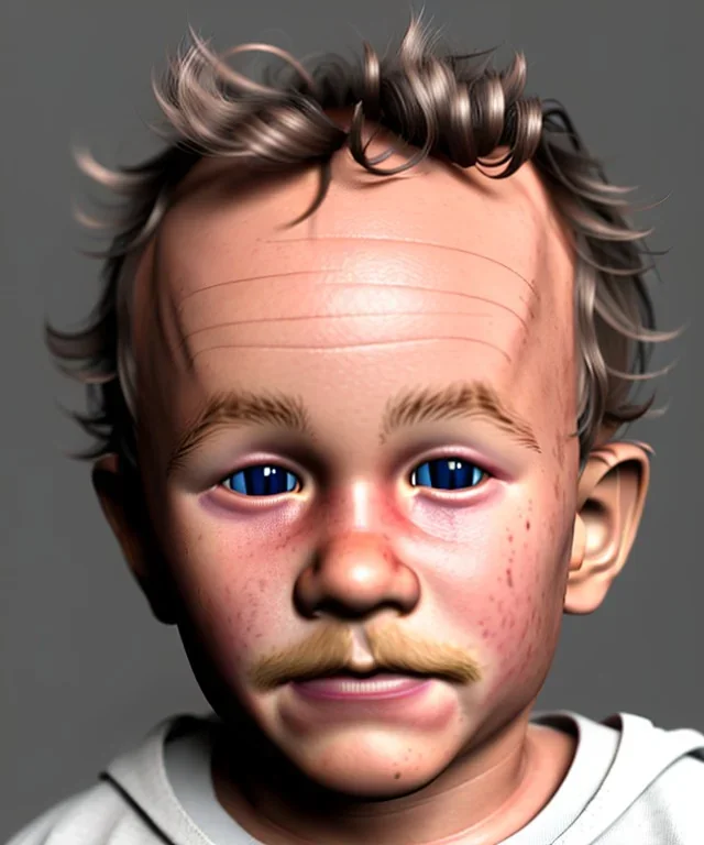 Heath ledger toddler, full body, soft skin, dramatic lighting, hyper realistic