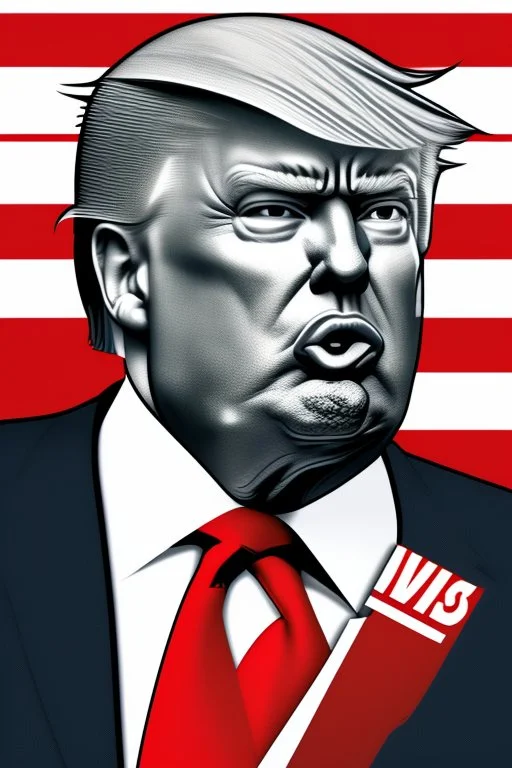 donald trump face ias hero n graphic style