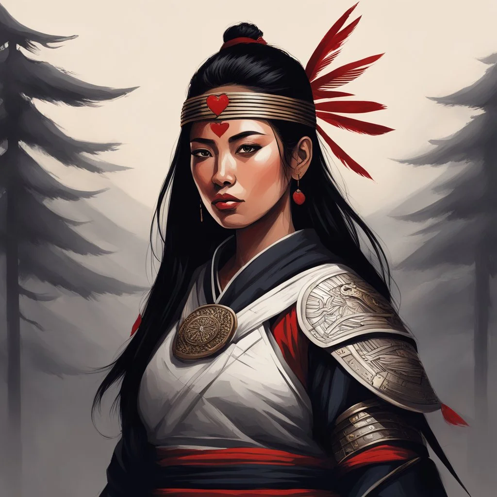 [art by Claudia Andujar] She is a lone female warrior, the last of her clan, bearing the weight of tradition and tragedy upon her shoulders. Bound by the code of Bushido, she carries with her the legacy of her ancestors, a heritage steeped in honor and sacrifice. Yet beneath the facade of resilience lies a heart heavy with sorrow, as a solitary figure, her silhouette etched against the fading light of the setting sun.