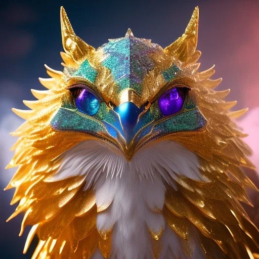 fantasy creature, galactic glitter background, delicate colors, full of details, smooth, light effect，vaporwave colorful, smooth, extremely sharp detail, finely tuned detail, ultra high definition, 8 k, unreal engine 5, ultra sharp focus