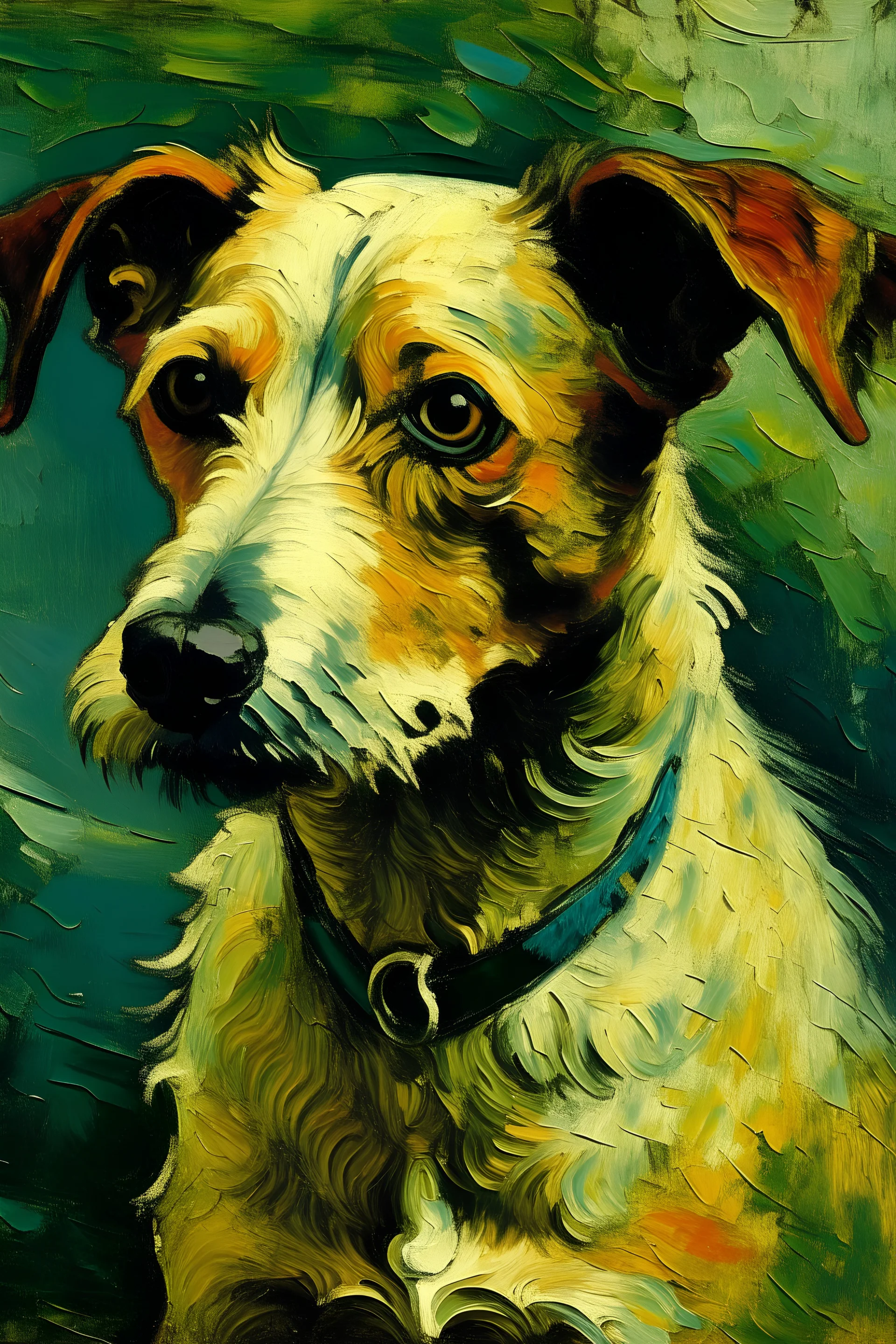 portait of dog by vangogh