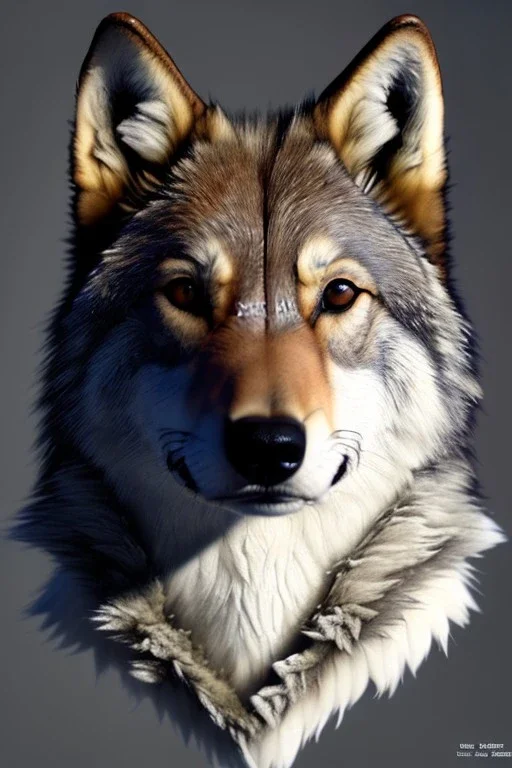 Wolf cookie. Realistic image.