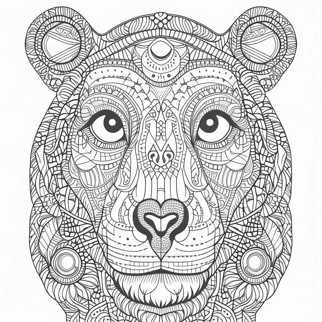 amazing animals, each animal art has an imaginary one animal, Strange, imaginative, mandala coloring sheet, full view, don't draw repeated image again, realistic, only draw lines, coloring book, clean line art, –no sketch, color, –ar 3:4, white background, minimalistic black lines, minimal black color, low level black colors, coloring page, avoid thick black colors, thin black line art, avoid colors, perfect shape, perfect clear lines,