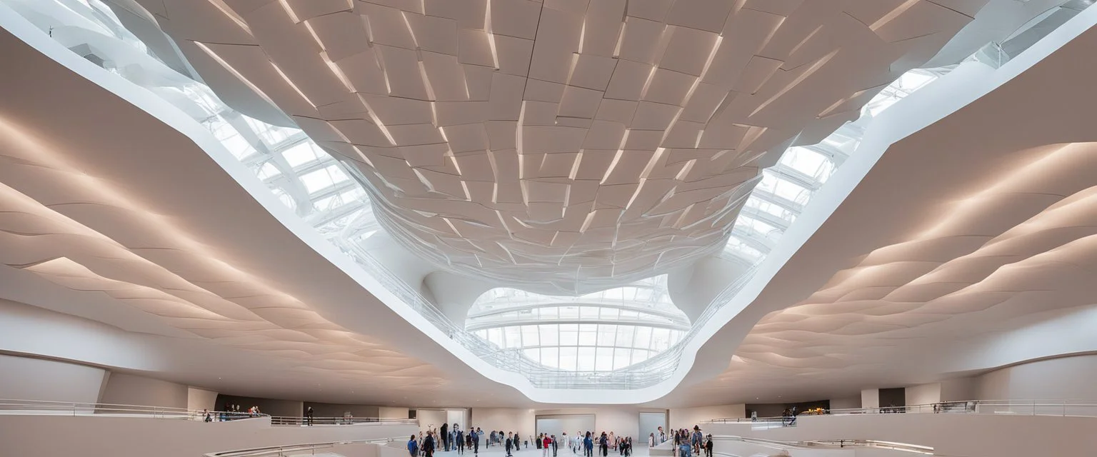 The ceiling of the Modern Modern Natural Light Museum