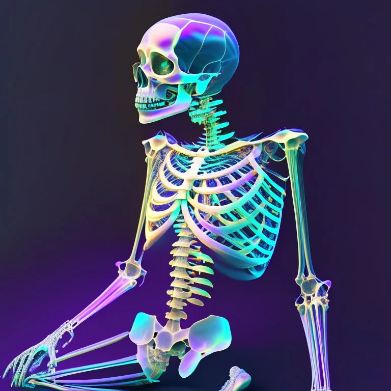 iridescent skeleton