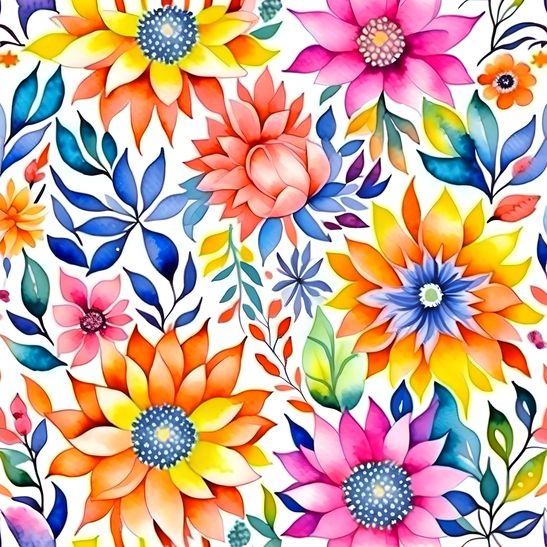 beautiful watercolor flowers