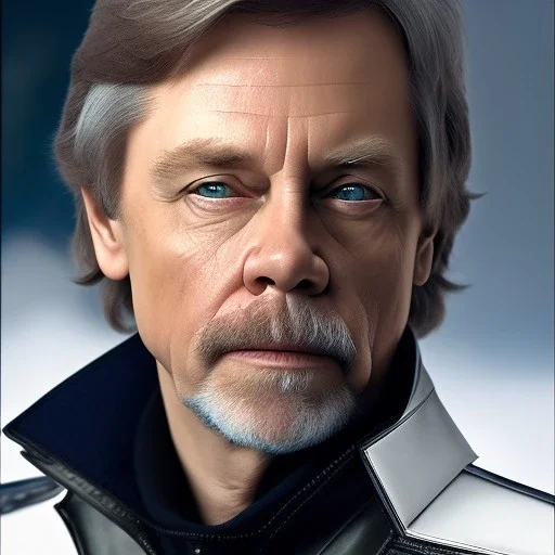 wide angle stunning photo realistic portrait of mark hamill as luke skywalker in star wars with photo realistic hair, blue eyes, eos5d mark 4, ef 85mm 5.6, professional majestic photo realistic painting by Ed Blinkey, Atey Ghailan, by Jeremy Mann, Greg Manchess, Antonio Moro, trending on ArtStation, Intricate, High Detail, Sharp focus, dramatic, by greg rutkowski, realism, beautiful and detailed lighting,