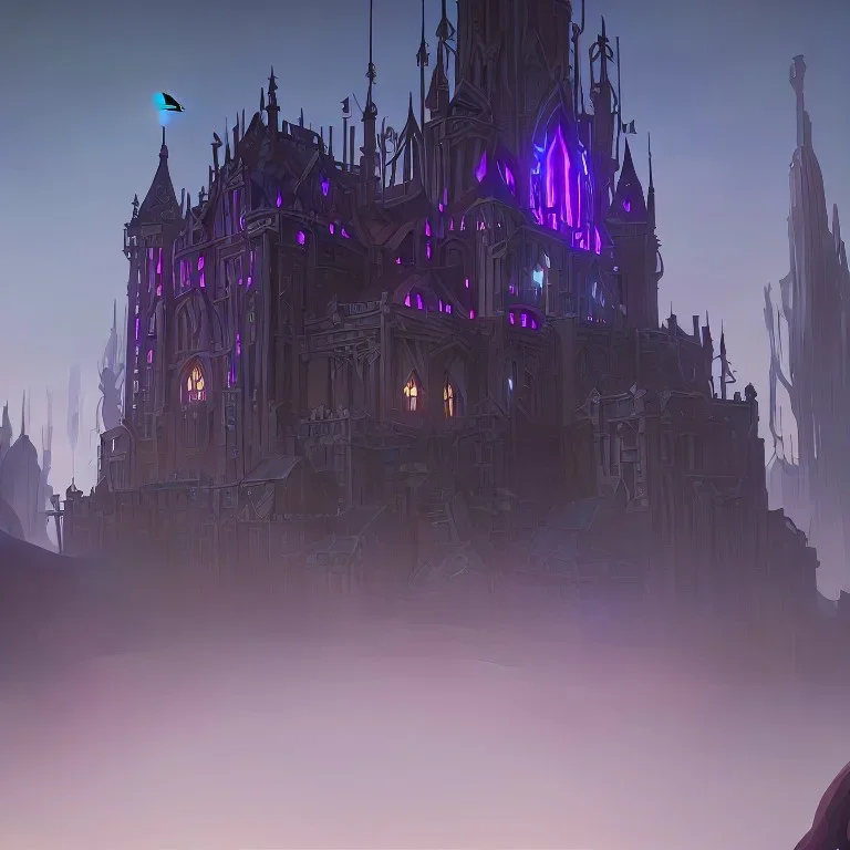 A magical city castle for warlocks and witches