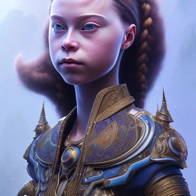  Greta Thunberg sango fantasy, fantasy magic, intricate, sharp focus, illustration, highly detailed, digital painting, concept art, matte, masterpiece head sexy view black African beauty black afro hair space lady turquoise carp skin African space landslide