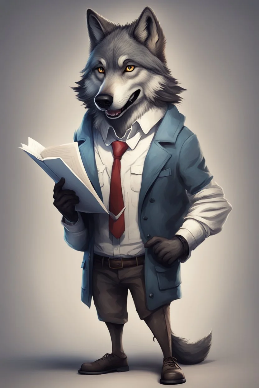 a good humanized wolf who can help in reading a document