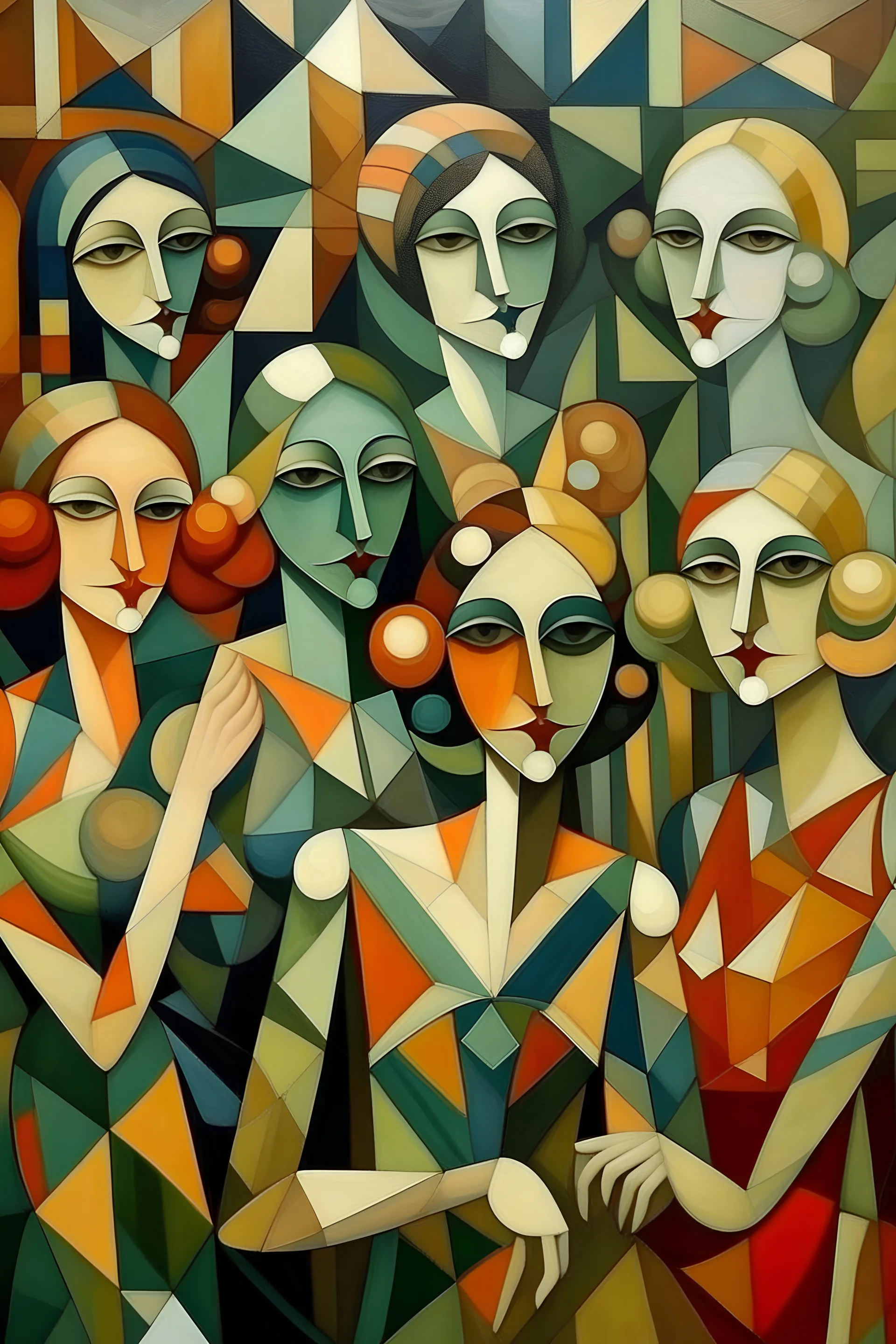 Cubism 1920s 7 ladies