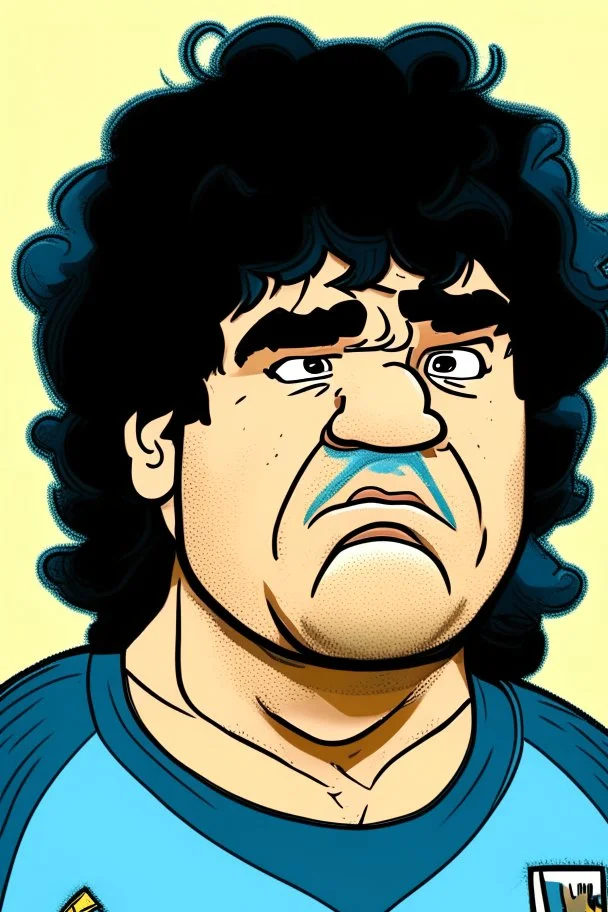 Diego Maradona cartoon 2d