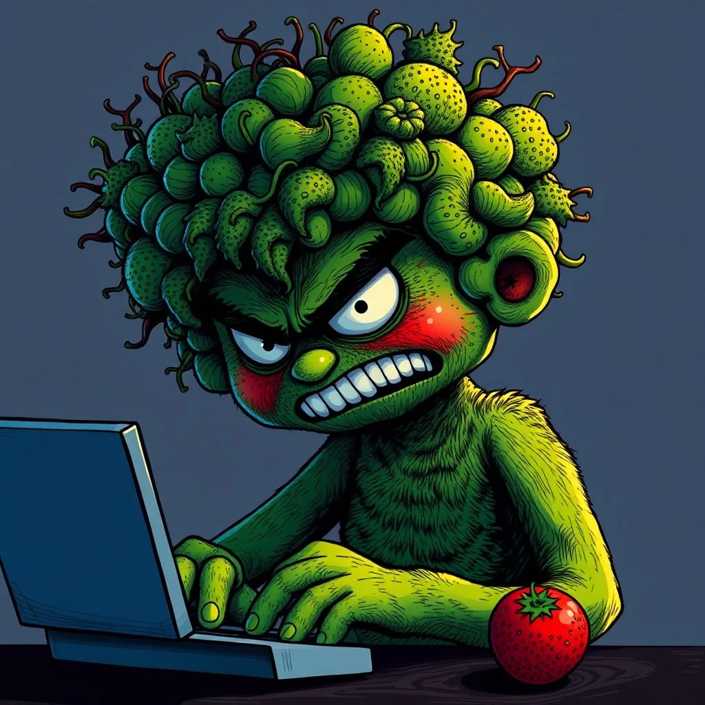 never google hairy fruits, virus in computer, angry it support