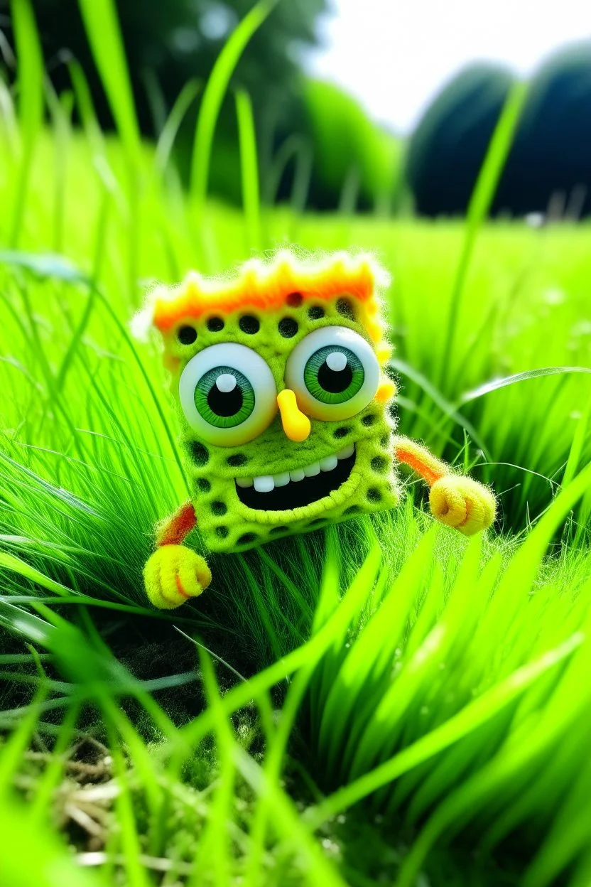 spongebob eating grass