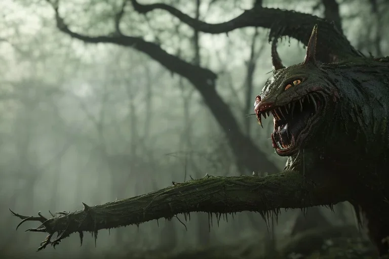 Grendel in a fantasy movie swamp