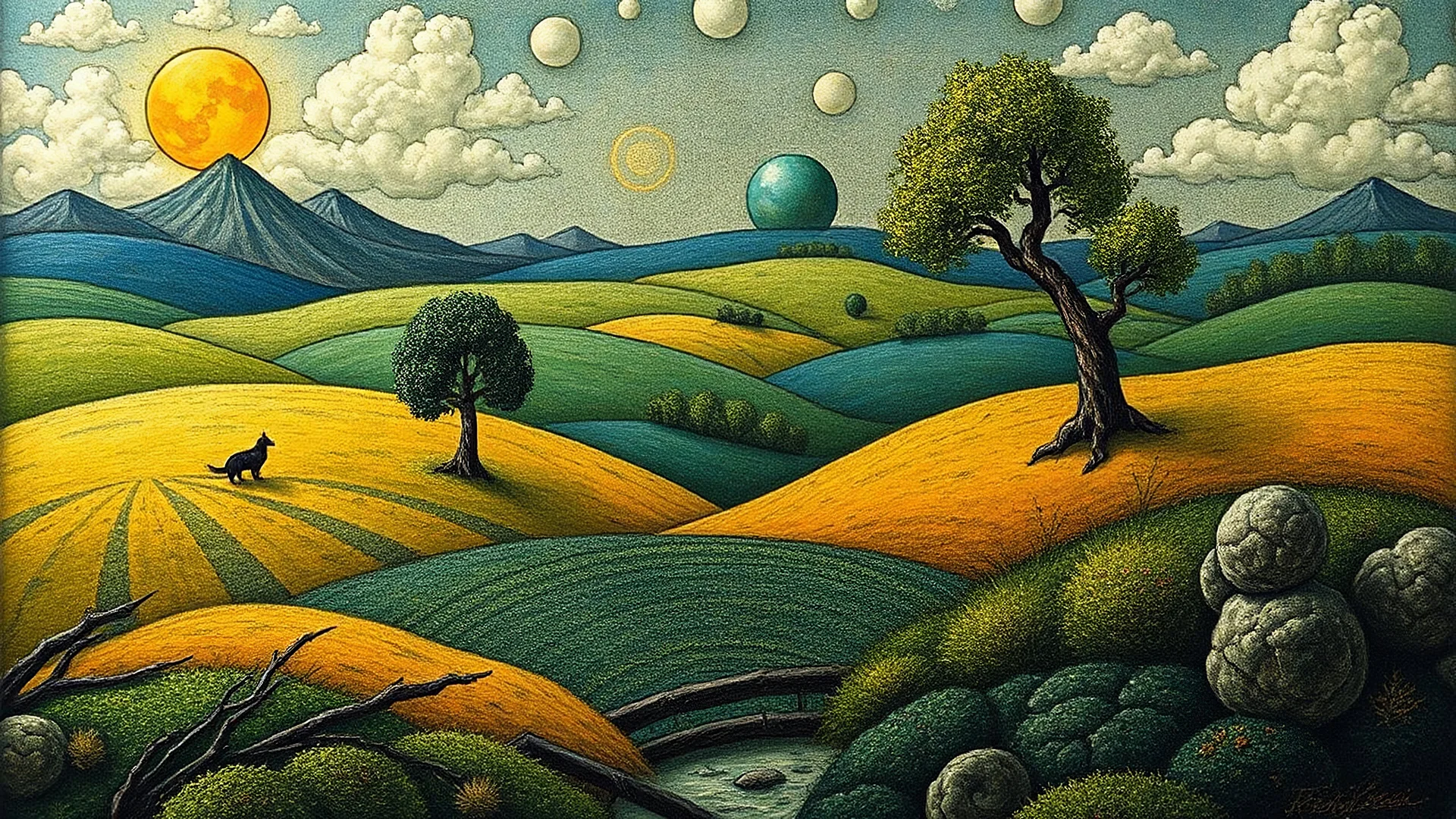 Mythical Landscapes: Discover the symbolism of circular patterns in art: