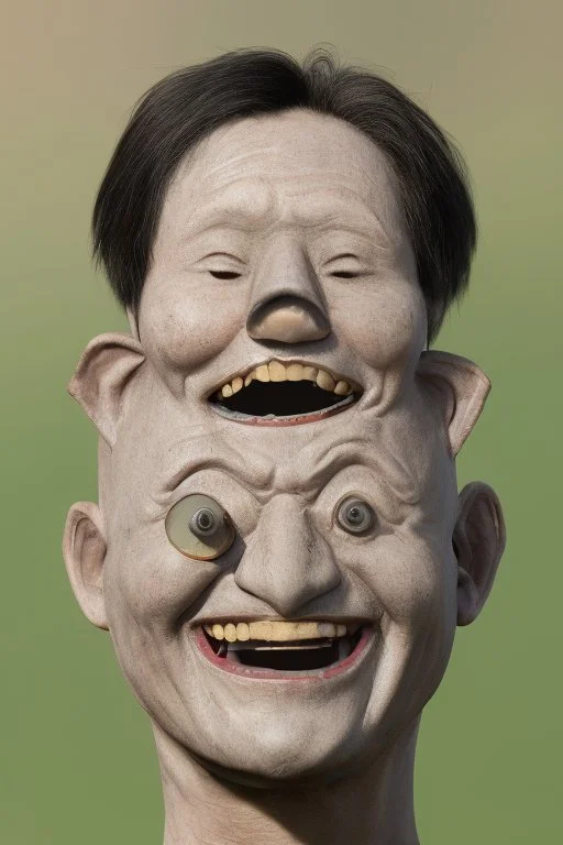 A mask of a laughing face