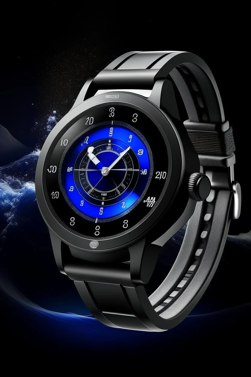 Generate an image of a sailor facing rough seas and challenging Create an image that depicts a sailor using the watch's navigation features, such as a compass or tide indicator, to navigate through a challenging maritime environment. Highlight the watch's functionality in aiding precise navigation.